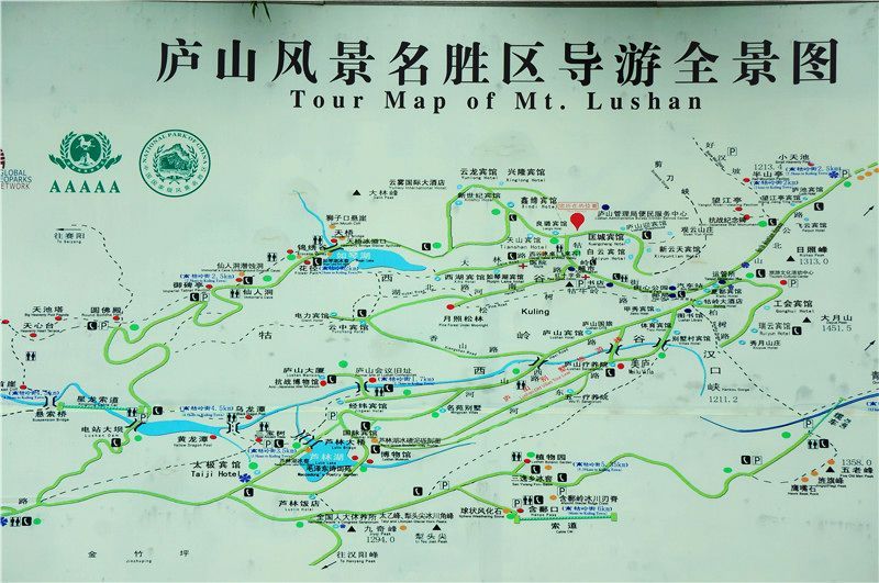 江西庐山地图位置图片