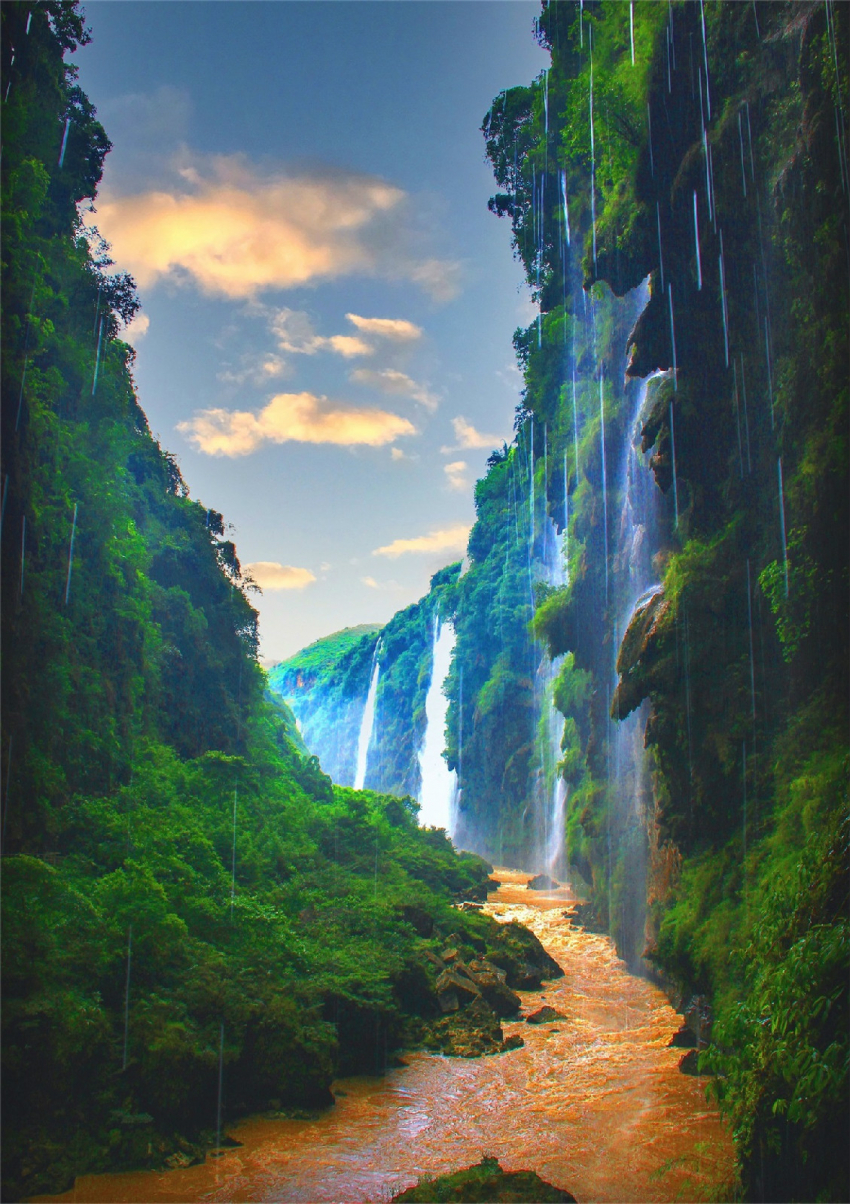 马岭河峡谷风景区图片图片