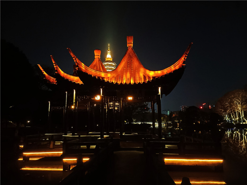 红梅公园夜景图片