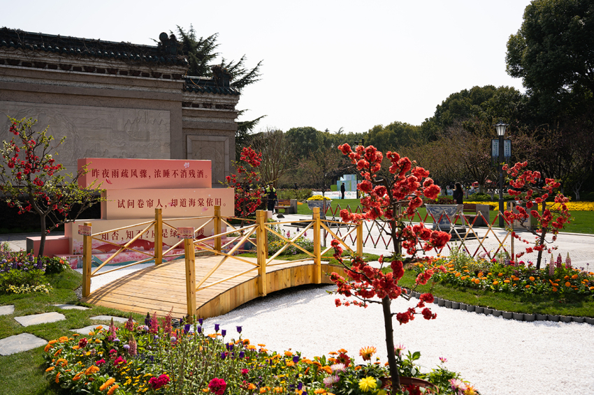 春韵海棠寻美荆川第十二届常州市海棠花会在荆川公园启动